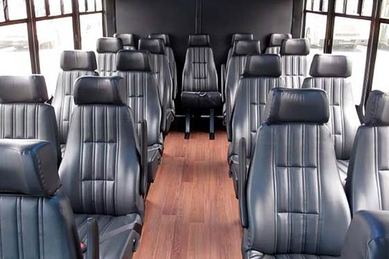 charter bus with reclining seats
