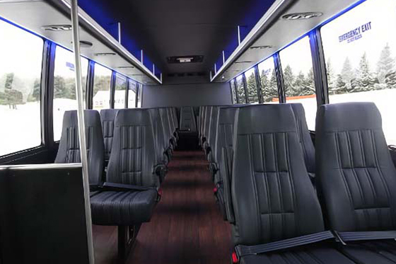 bus with onboard restrooms