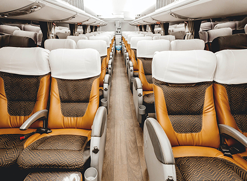 full-size charter buses with wifi and power outlets